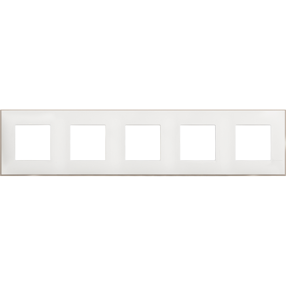 BTICINO - R4802M5WS cover plate - 2+2+2+2+2 horizontal/vertical installation modules - White satin