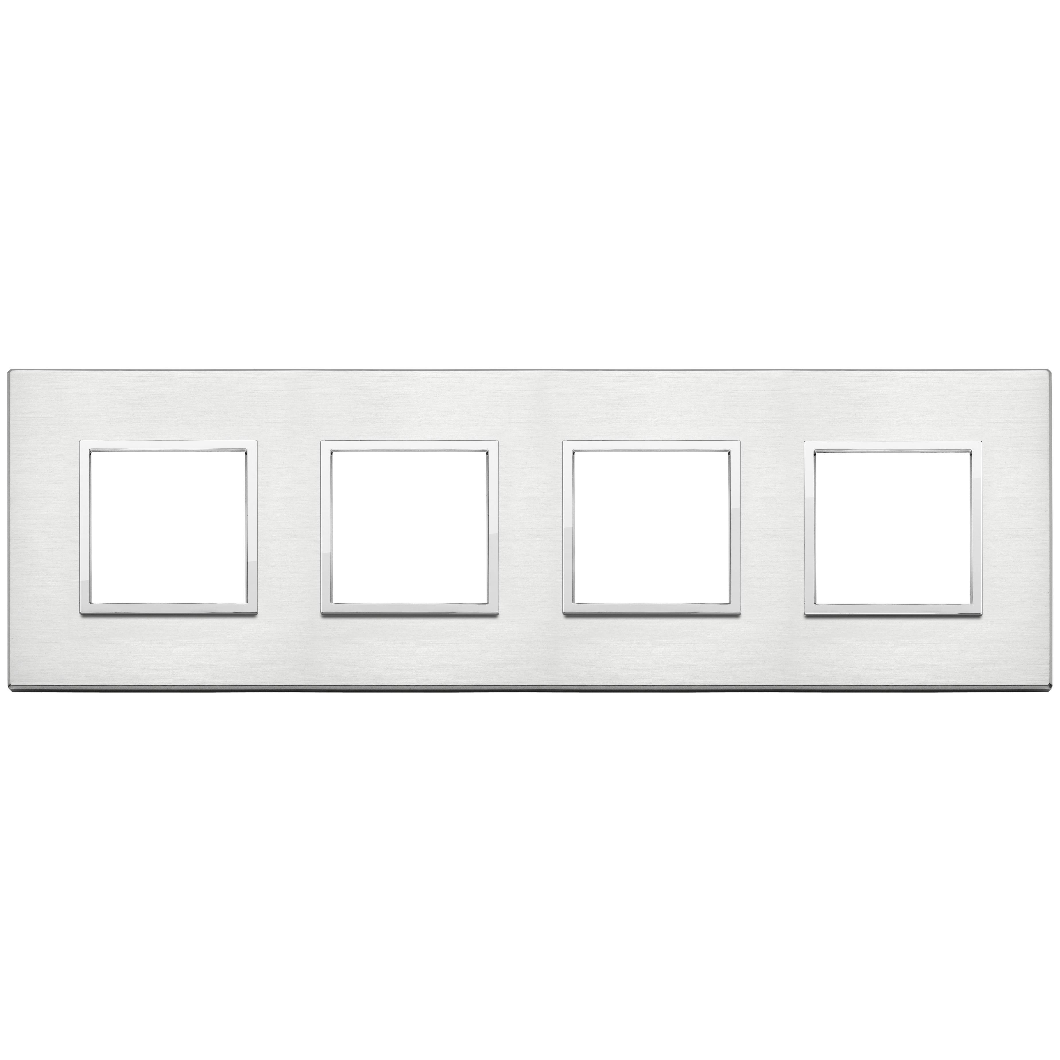 VIMAR - 21669.01 - Eikon EVO Рамка 4х2М немски стандарт brilliant aluminium
