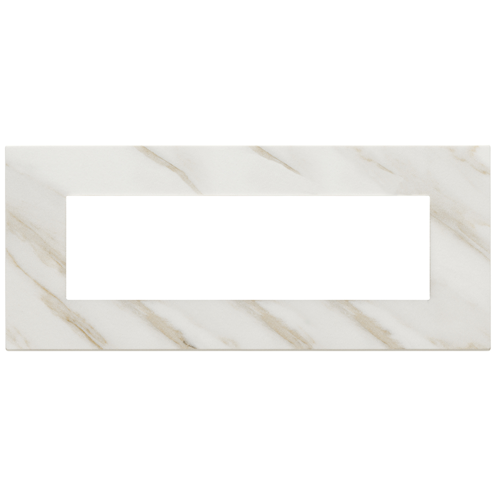 VIMAR - 22657.51 - Eikon Exe Рамка 7М италиански стандарт White Calacatta