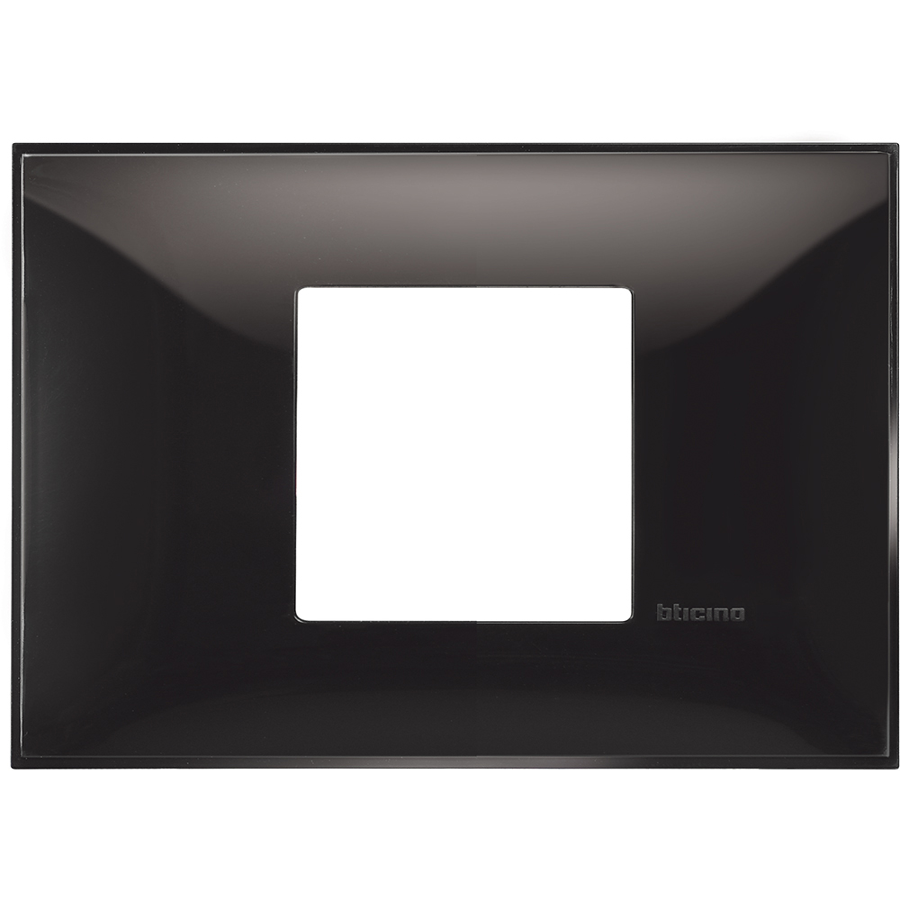 BTICINO - R4819BC cover plate - 2 centered module - Black