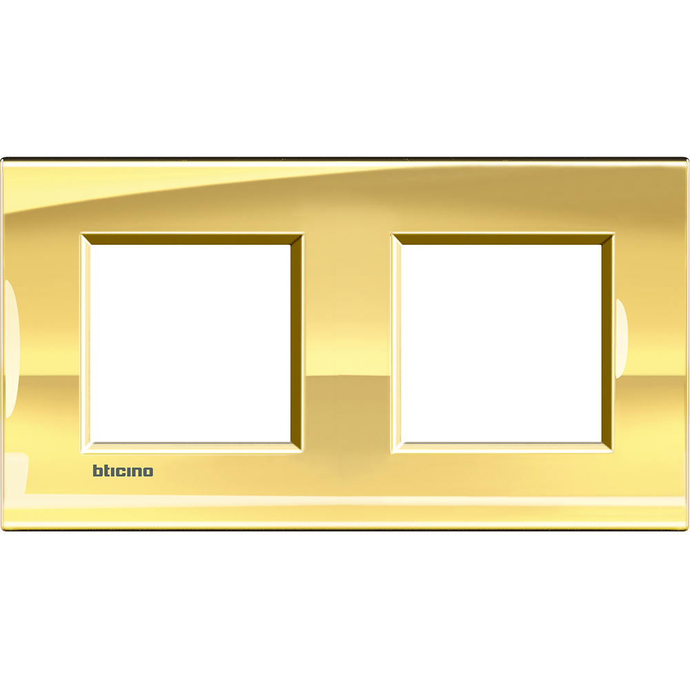 BTICINO - LNA4802M2OA Square cover plate 2х2modules - ice gold