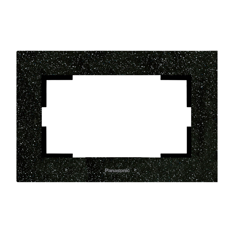 PANASONIC - Double Socket Frame Corian Black Quartz WKTF08093CB