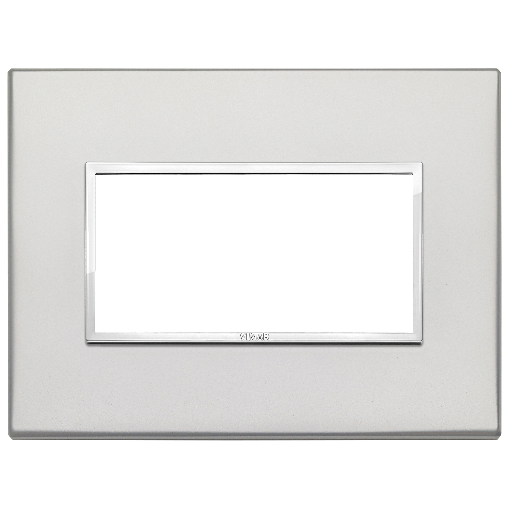 VIMAR - 21654.07.01 - Plate 4M aluminium silver