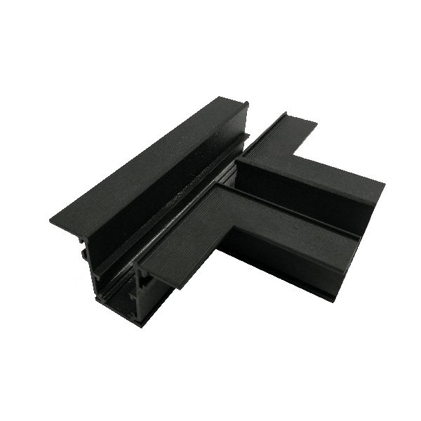 ELMARK - T connector power supply mono phase track recessed mounting black 93MA013