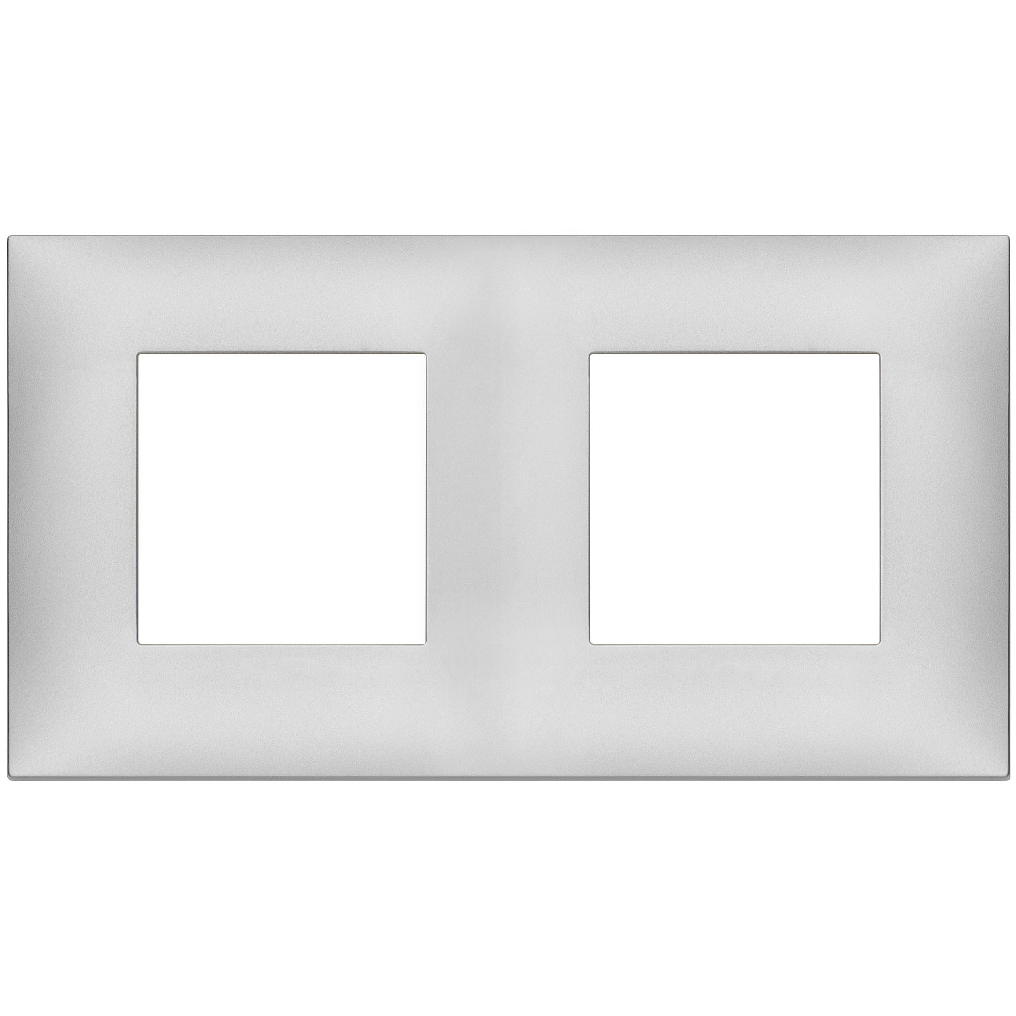 VIMAR - 09664.21 cover plate - 2+2 horizontal/vertical installation modules matt silver color NEVE UP