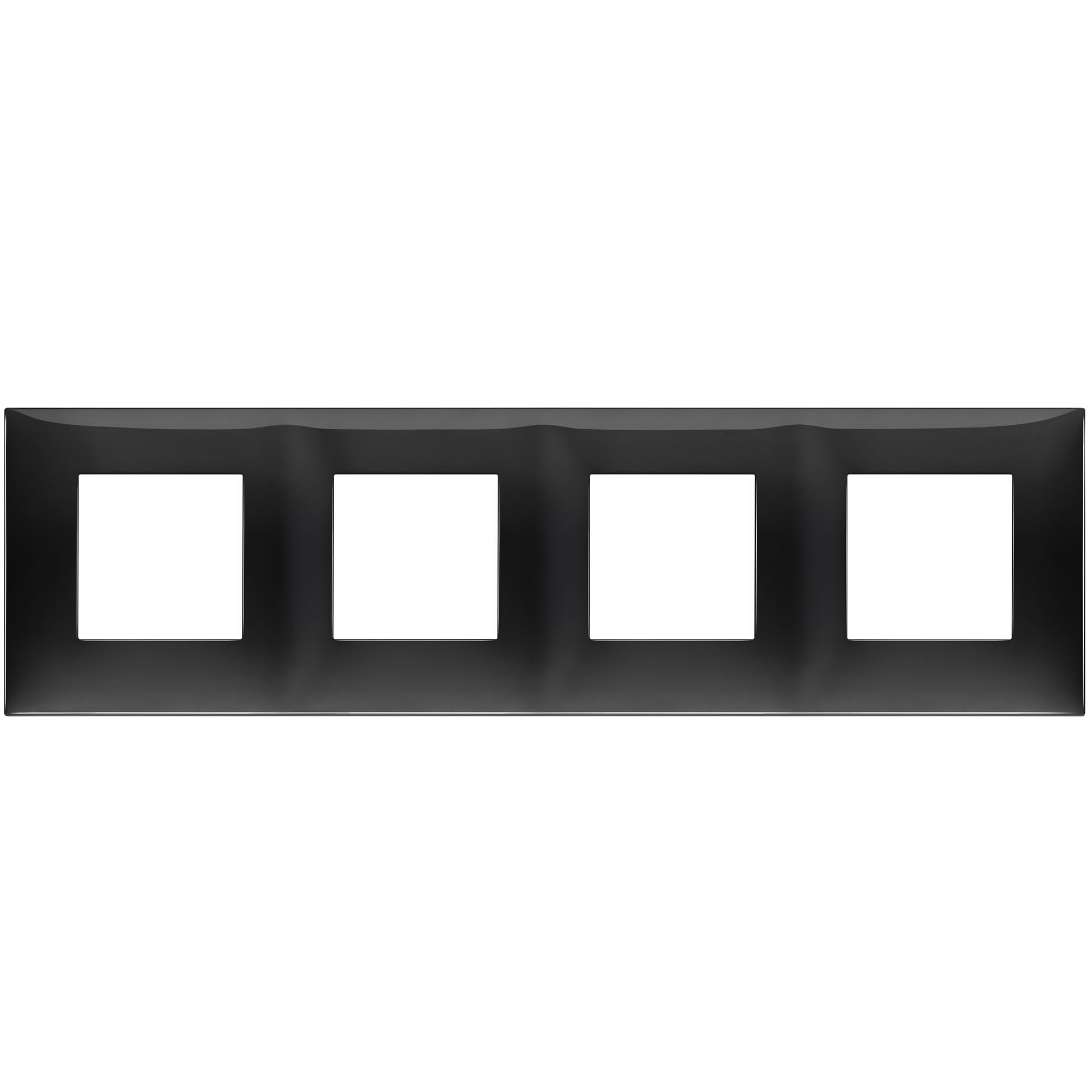 VIMAR - 09668.04 cover plate - 2+2+2+2 horizontal/vertical installation modules black color NEVE UP