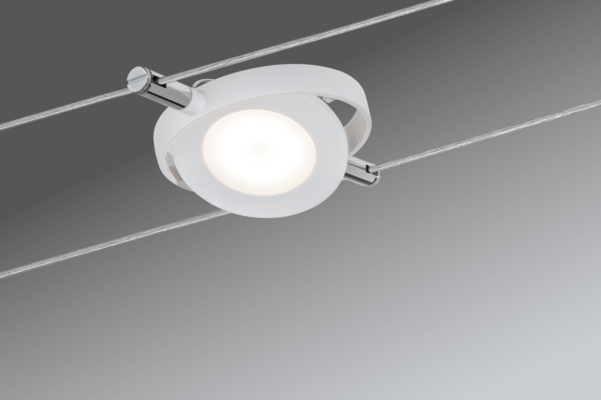 Kit LED RoundMac Paulmann CorDuo 5 Spots 4,5W – Câble Chromé 10m Extensible, 3000K Blanc Chaud, Éclairage Câble Tendu