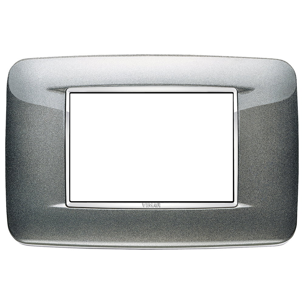 VIMAR - 20683.C09 - Eikon Chrome Round Рамка 3М италиански стандарт Metallic Atlantic grey