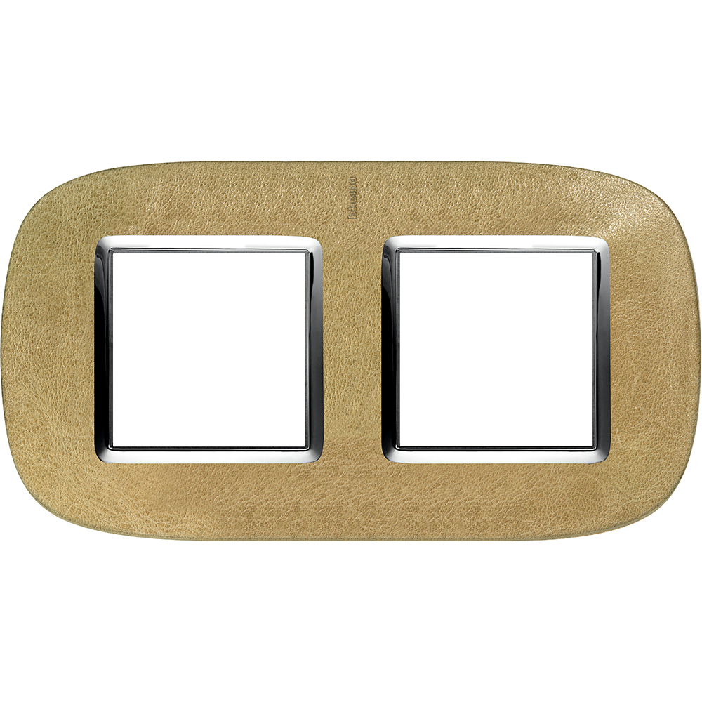 BTICINO - HB4802/2SLC Elliptical cover plate 2х2modules - sand leather