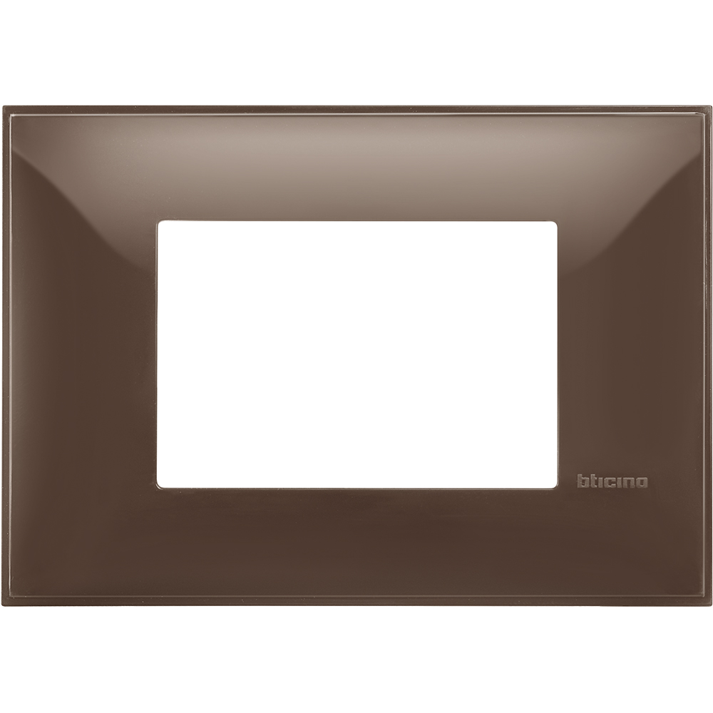 BTICINO - R4803MK cover plate - 3 centered module - Moka