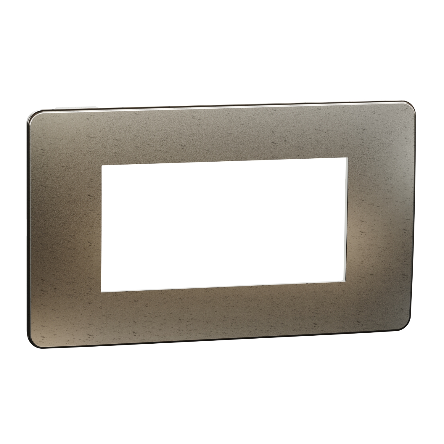 SCHNEIDER ELECTRIC - NU270450М New Unica - cover frame - 1 gang - 4 module - bronze/ white mirror surface