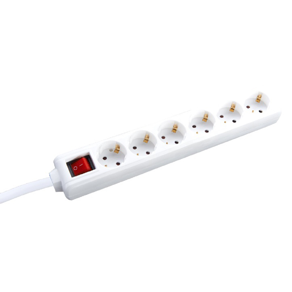 ACA LIGHTING - POWER SOCKET 6 SAFETY SOCKET WITH SWITCH 16A IP20 WITH ...