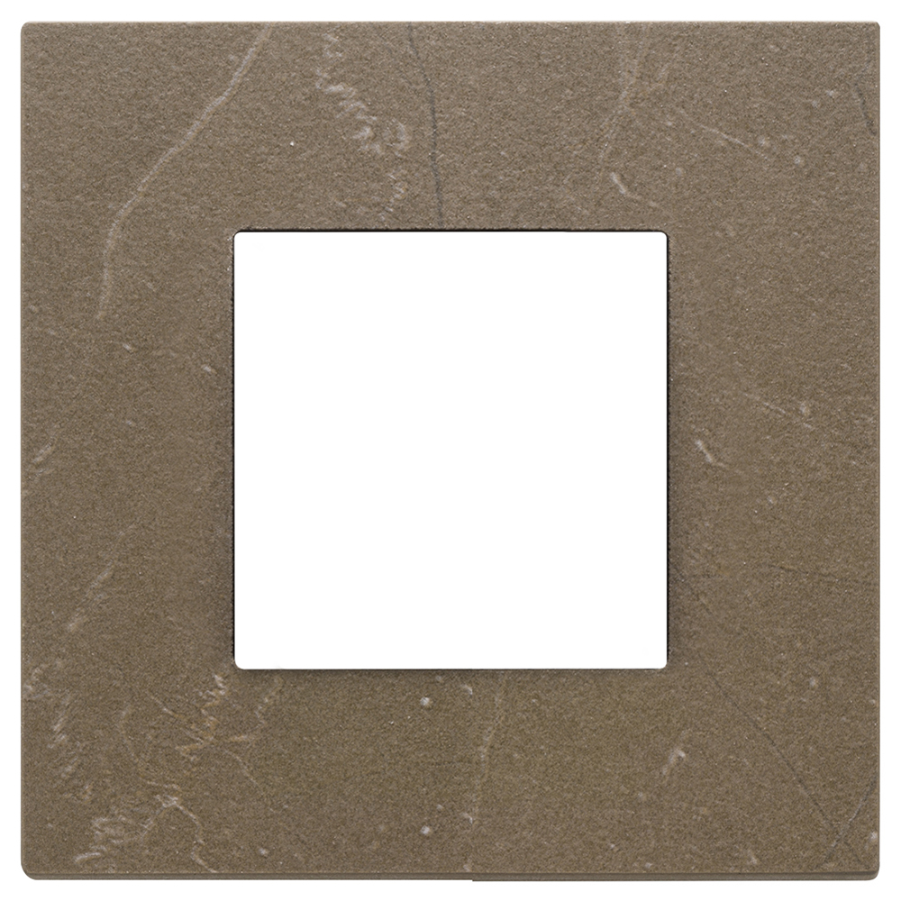 VIMAR - 22642.52 - Plate 2M marbl.stoneware Coffee brown
