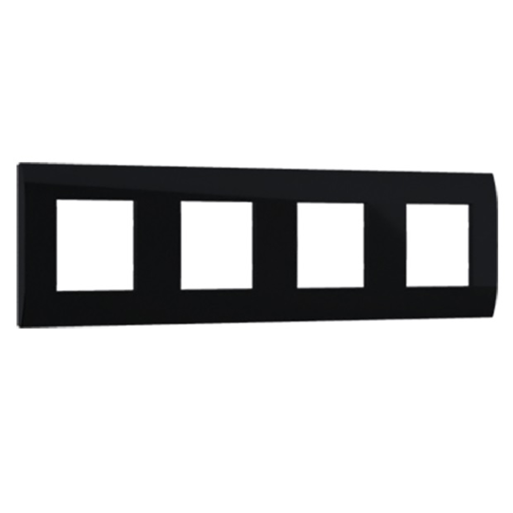 ACA LIGHTING - Рамка 4х2М немски стандарт MODYS Черен мат 10101433477