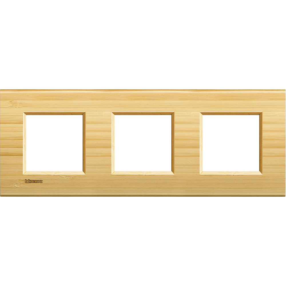 BTICINO - LNA4802M3LBA Square cover plate 3х2modules -bamboo wood