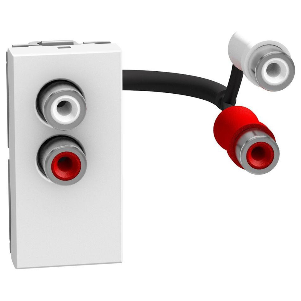 BTICINO - Socket RCA audio 1M color White Light Now YW4269R