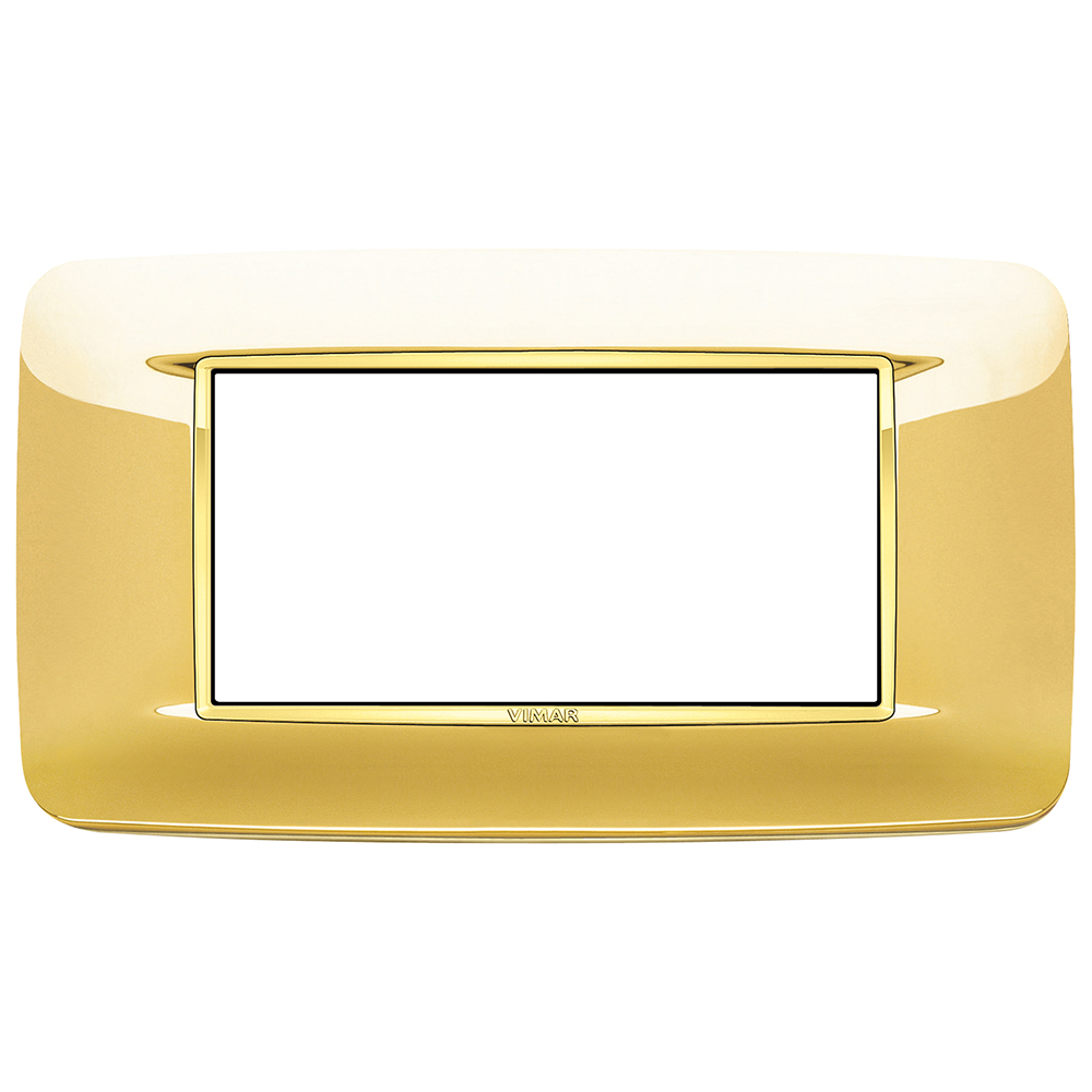 VIMAR - 20684.G24 - Round plate 4M Galvan.polished gold