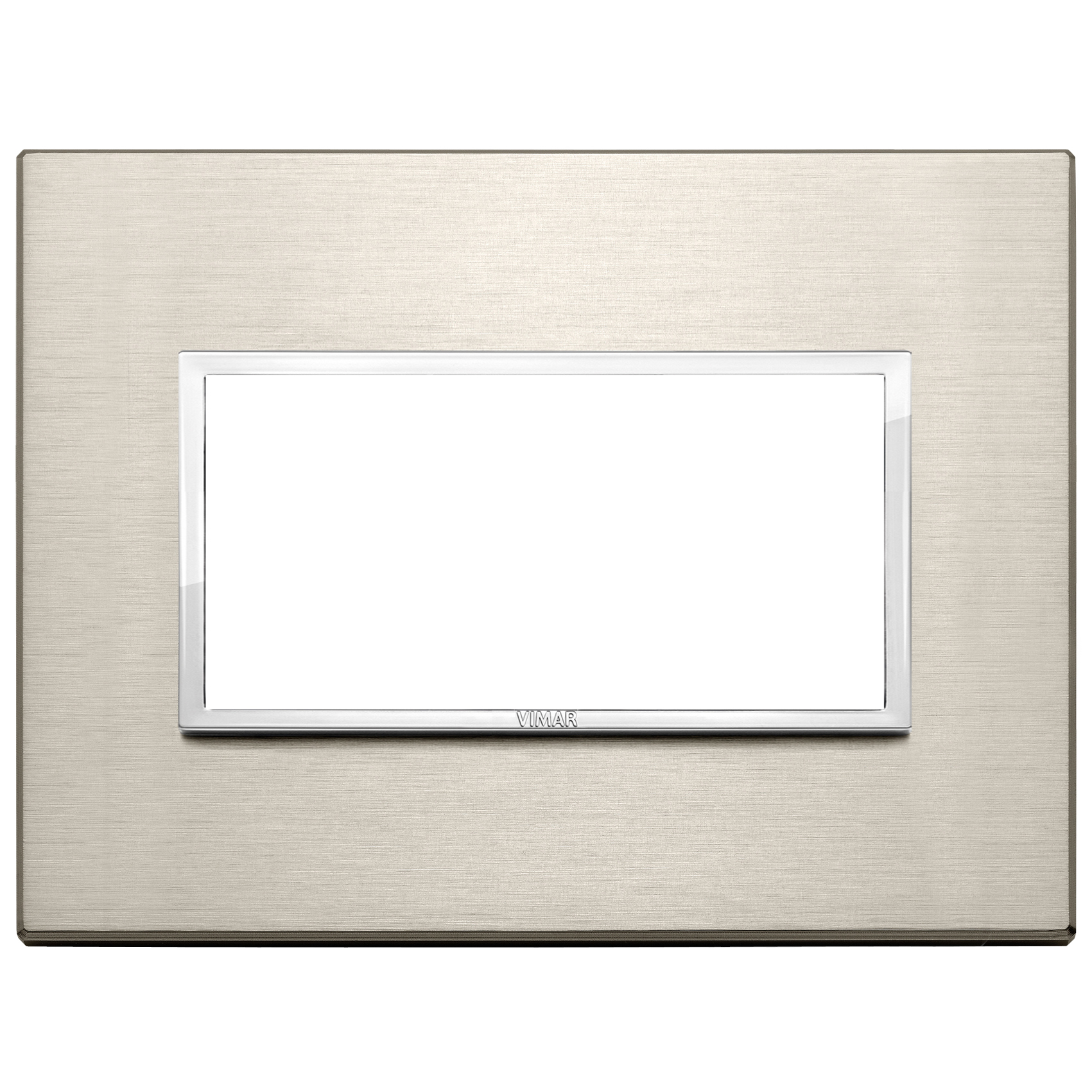 VIMAR - 21654.04 - Plate 4M aluminium neutral bronze