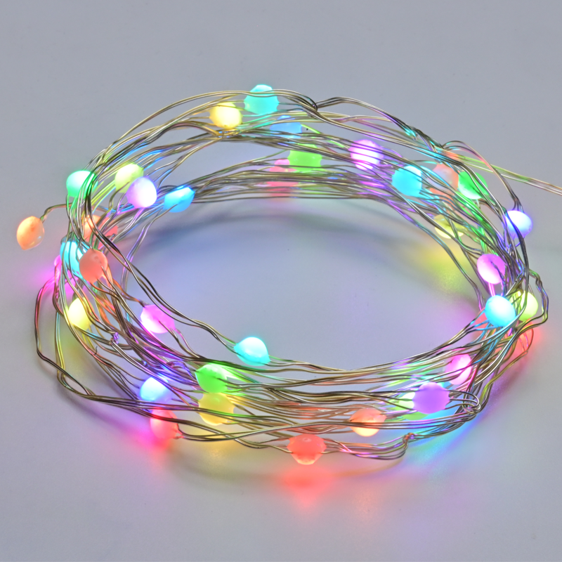 ACA LIGHTING - X0150819 50 LED SUPER STRING LIGHT MULTI COLOR SILVER ...