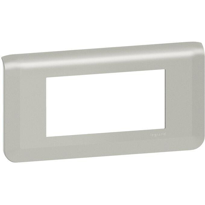 LEGRAND - Plate Mosaic - 4 modules - alu 79314L