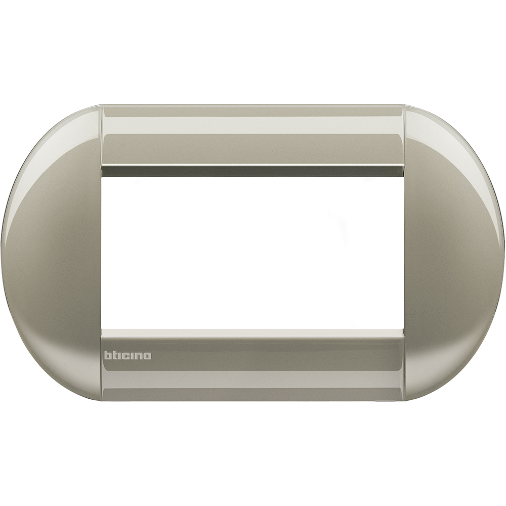BTICINO - LNB4804TC Round cover plate 4 modules - titanium polished 