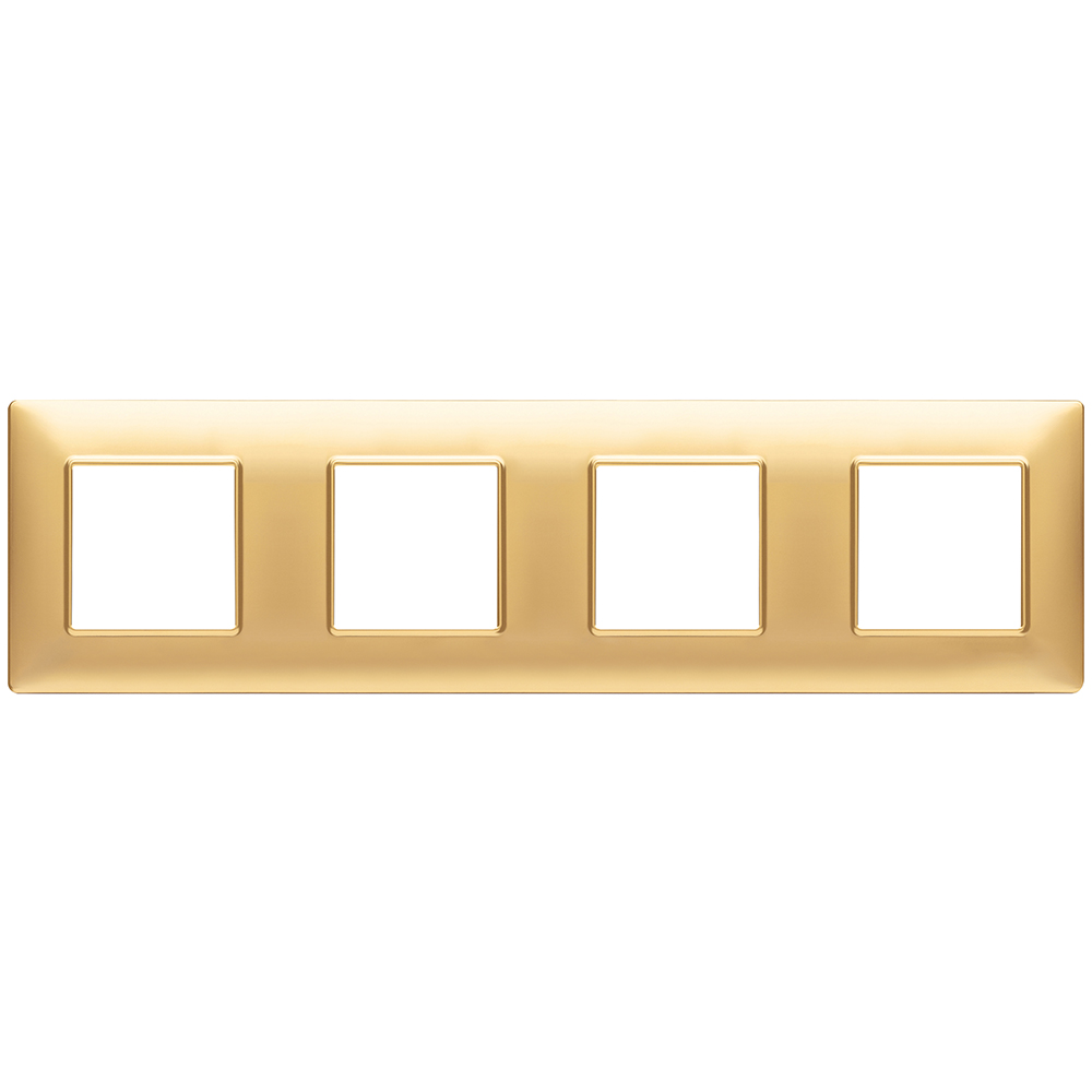 VIMAR - 14669.25 - Plate 8M (2+2+2+2) 71mm matt gold