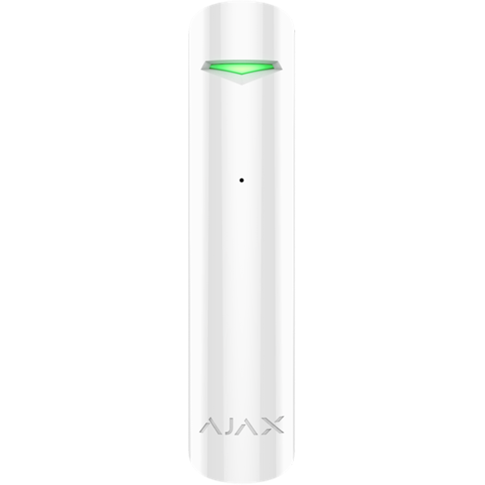 AJAX - Wireless glass break sensor, with additional NC contact, IP50, white, GlassProtect 38109.05.WH1