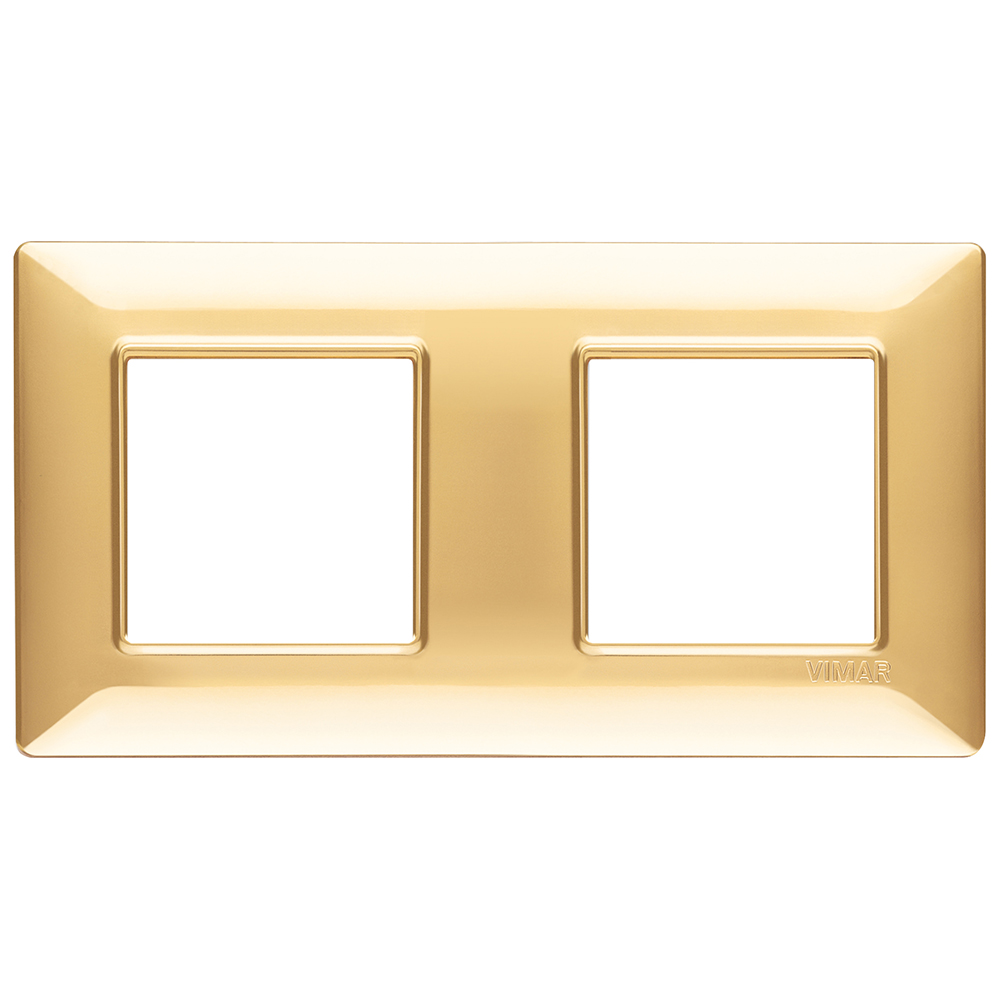 VIMAR - 14643.24 - Plate 4M (2+2) 71mm techn.polished gold