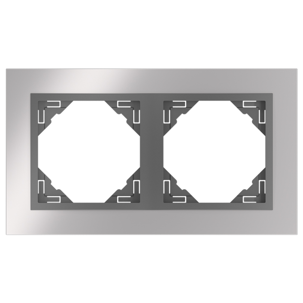 EFAPEL - 90920 TRS Двойна рамка хром/сив LOGUS 90 Metallo