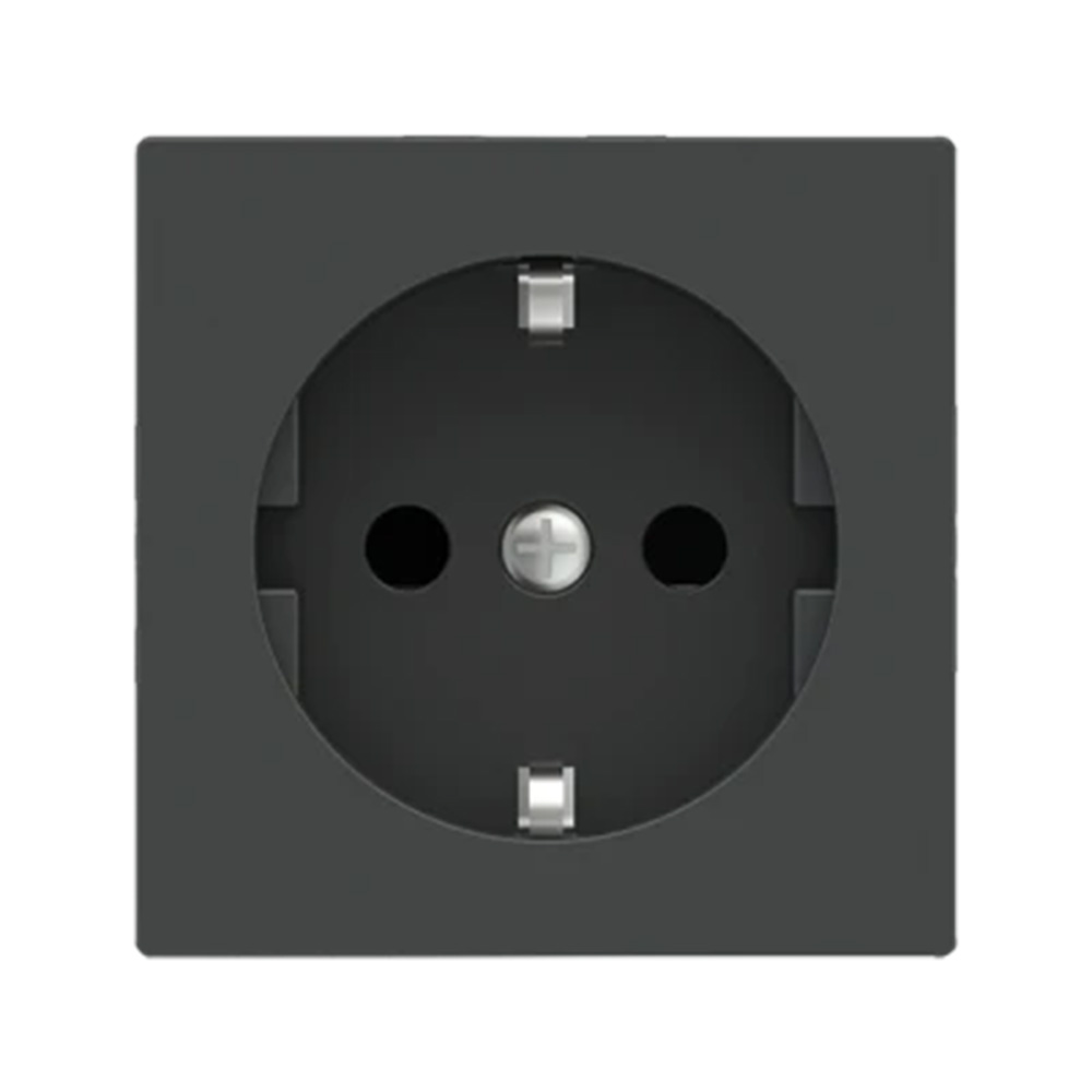 Ekinex - Faceplate for socket Schuko 55x55 Fenix Grey - EK-PSC-DE-FGB
