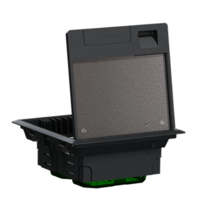 Four Module Floor Box SCHNEIDER ELECTRIC - INS52120 4 module floor box New Unica anthracite