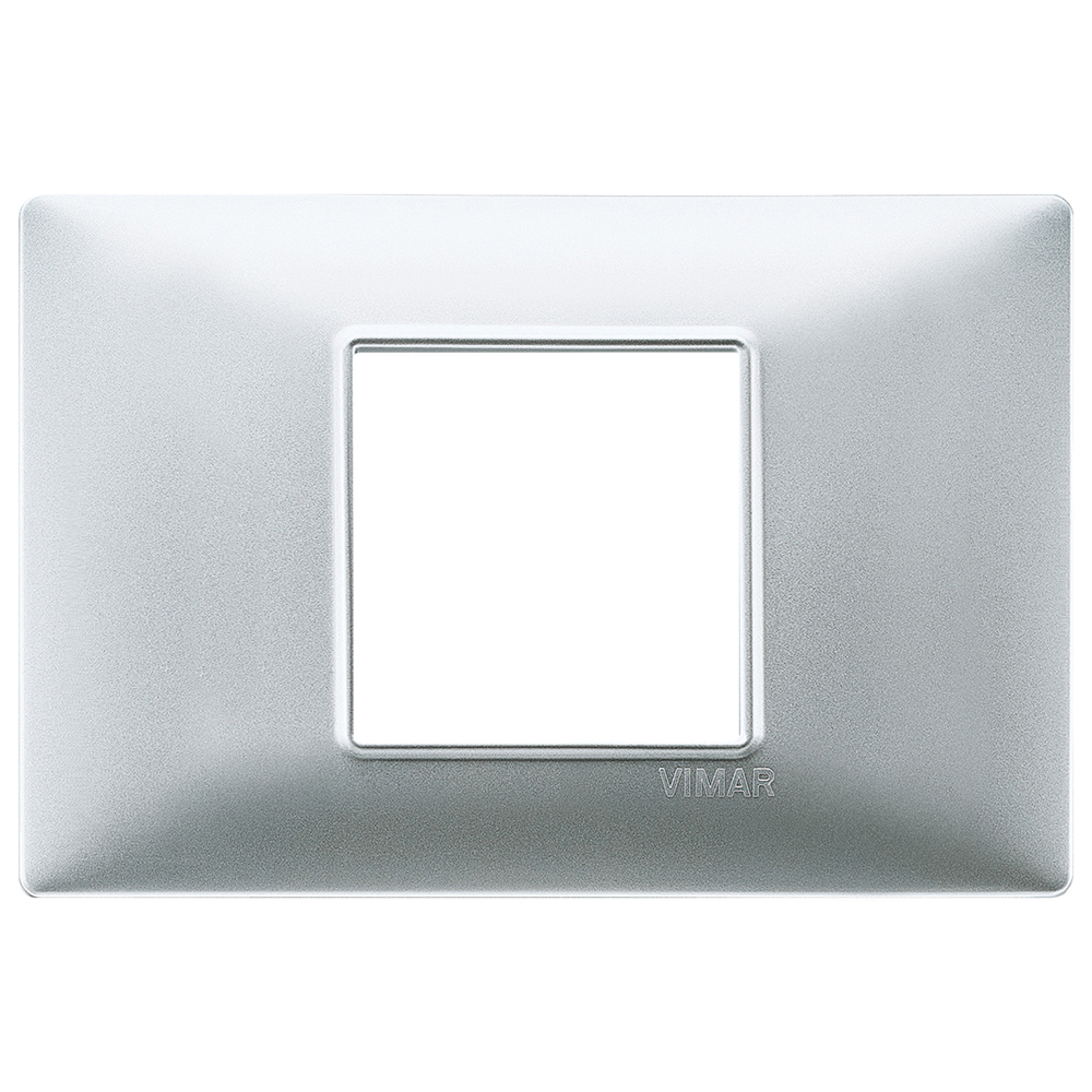 VIMAR - 14652.20 - Plate 2centrM techn. matt silver