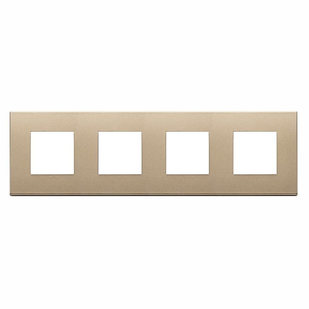 VIMAR - Plate 8M (2+2+2+2)x71mm metal satin gold -22669.88