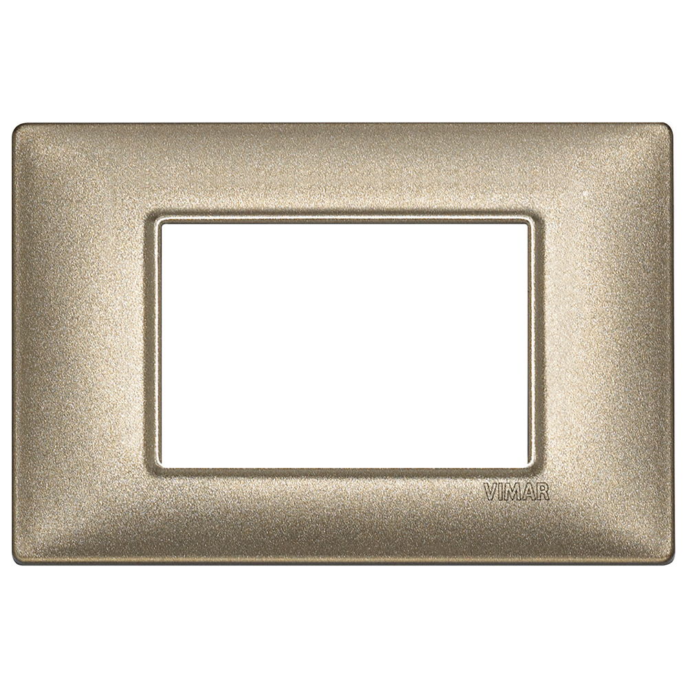 VIMAR - 14653.70 - Plate 3M metal metallized bronze