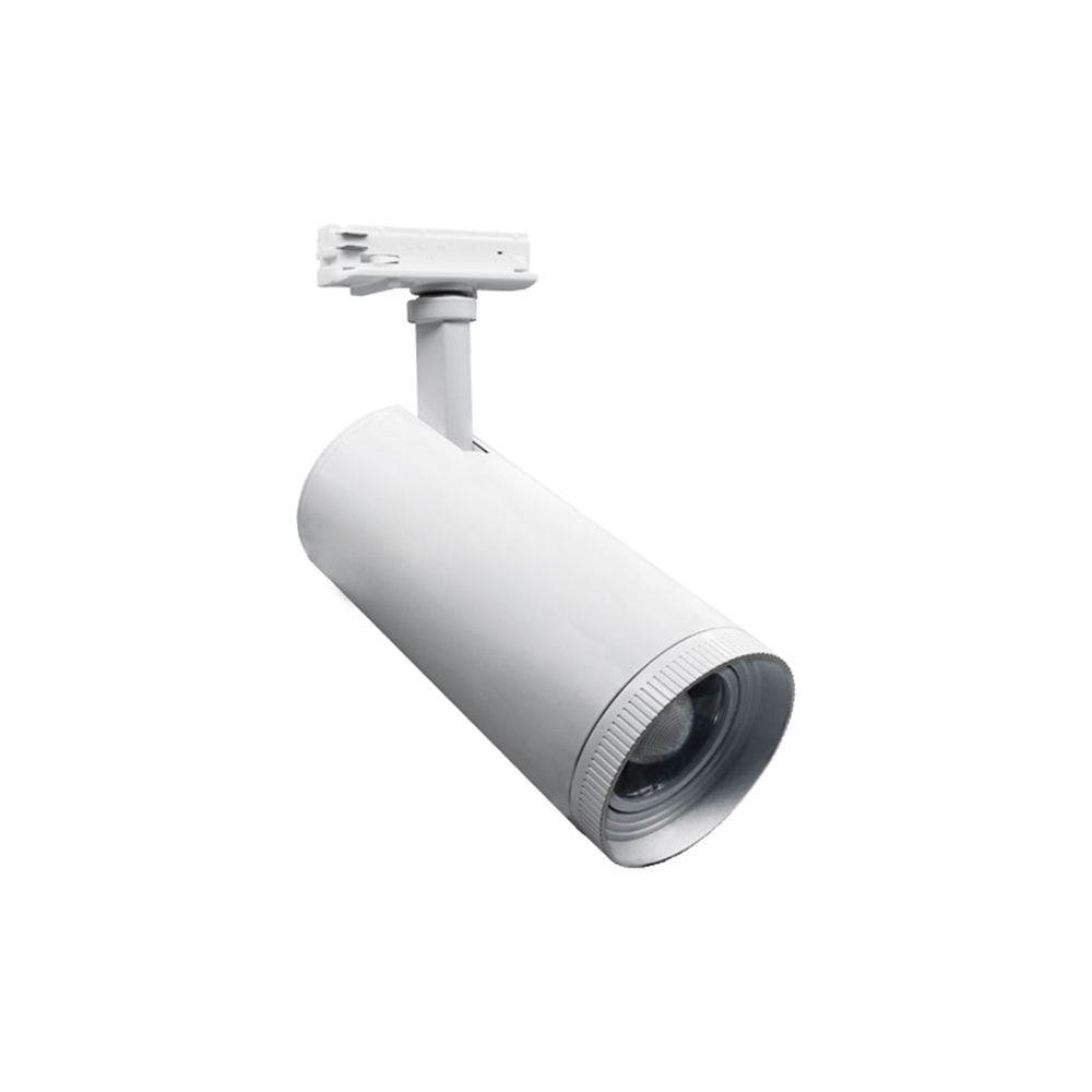 ACA LIGHTING - WHITE LED COB TRACK LUMINAIRE AIMY 30W 4000K 1-PH 25-50° 3500LM 230V Ra80 AIMY3040W2N