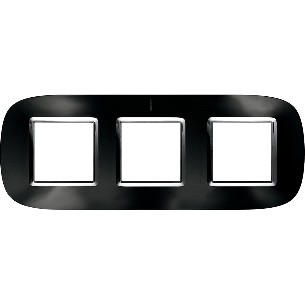 BTICINO - HB4802/3XS Elliptical cover plate 3х2modules - anthracite metal