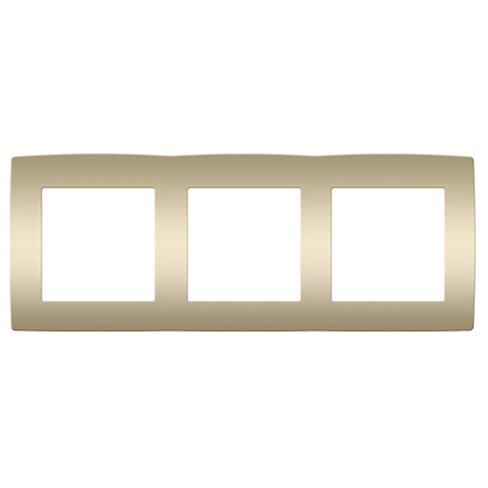 ACA LIGHTING - PRIME 3 GANG FRAME IP20 MATT CHAMPAGNE 1000119204