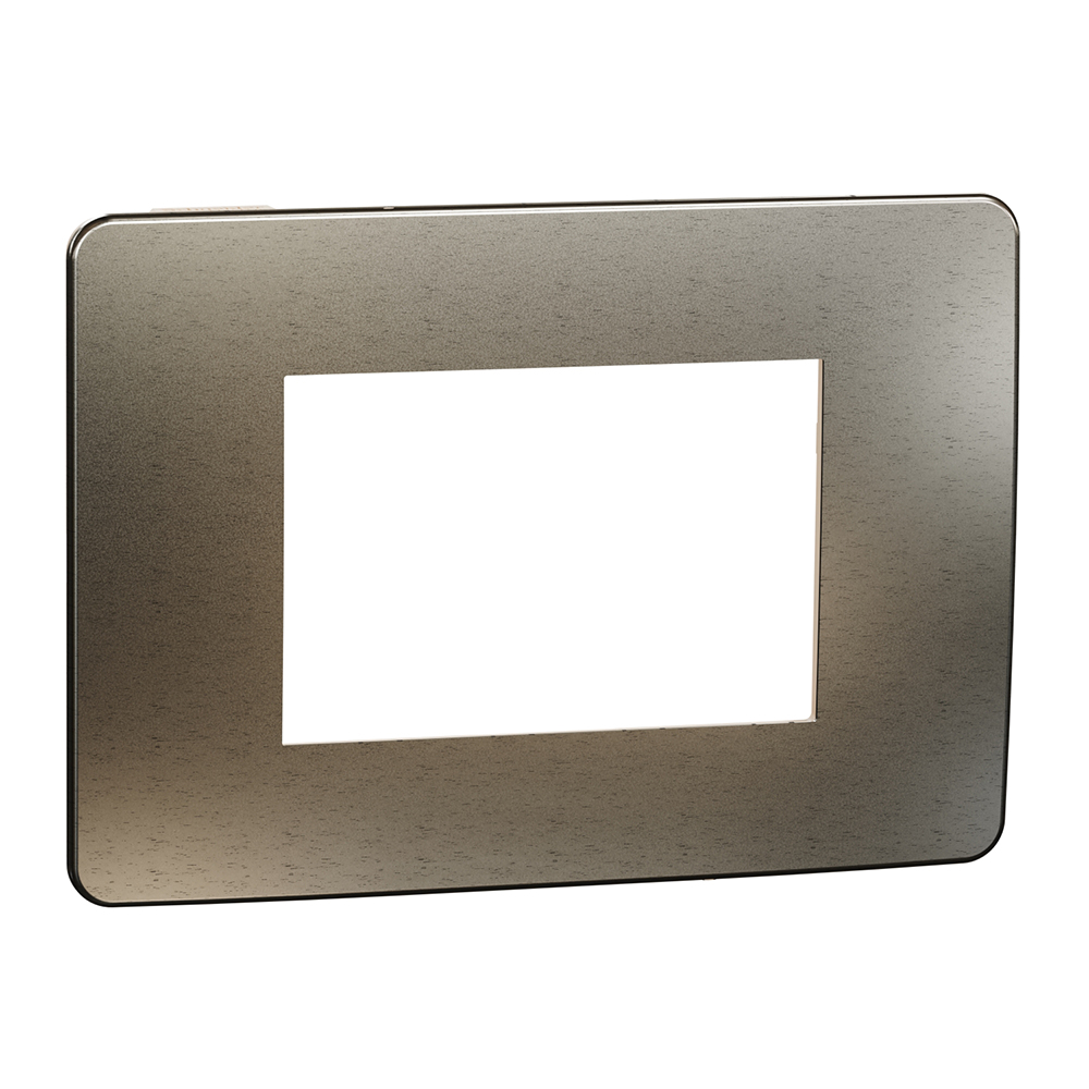 SCHNEIDER ELECTRIC - NU270351М New Unica - cover frame - 1 gang - 3 module - bronze/ ivory mirror surface