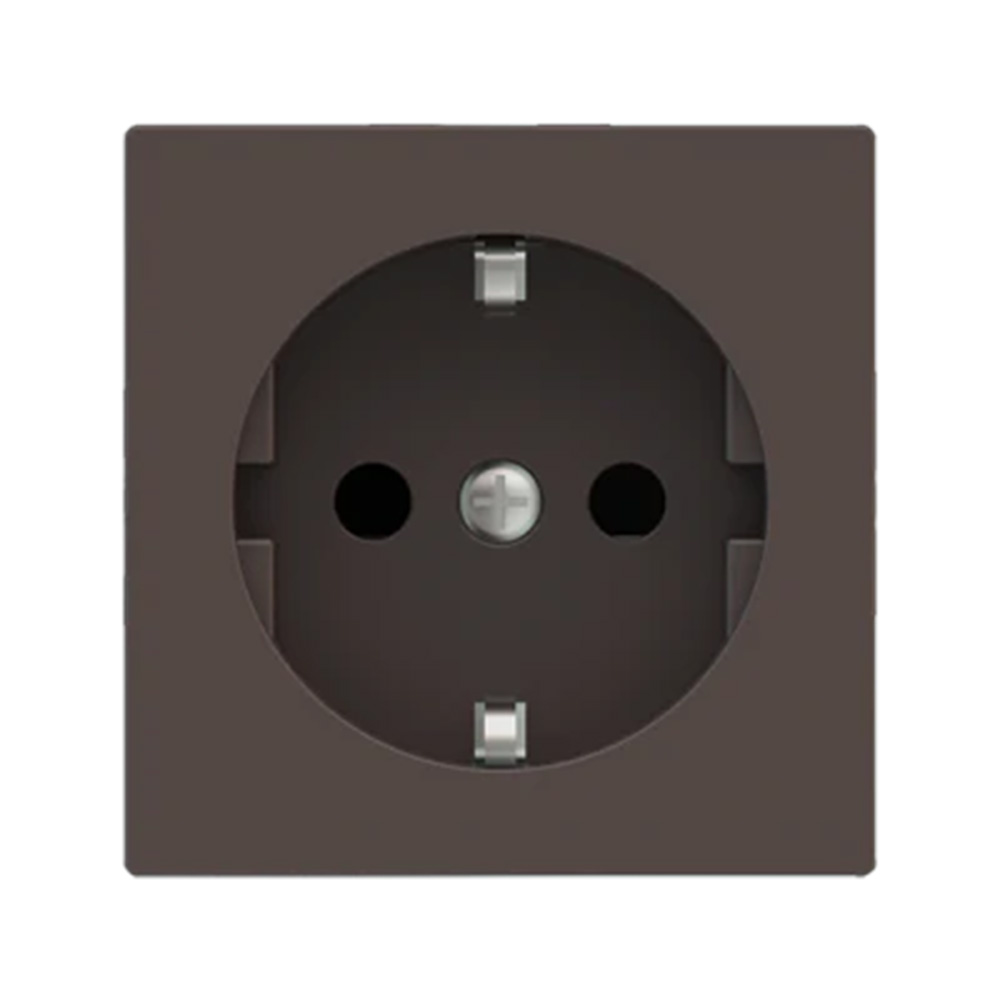 Ekinex - Faceplate for socket Schuko 55x55 Fenix Cocoa - EK-PSC-DE-FCC