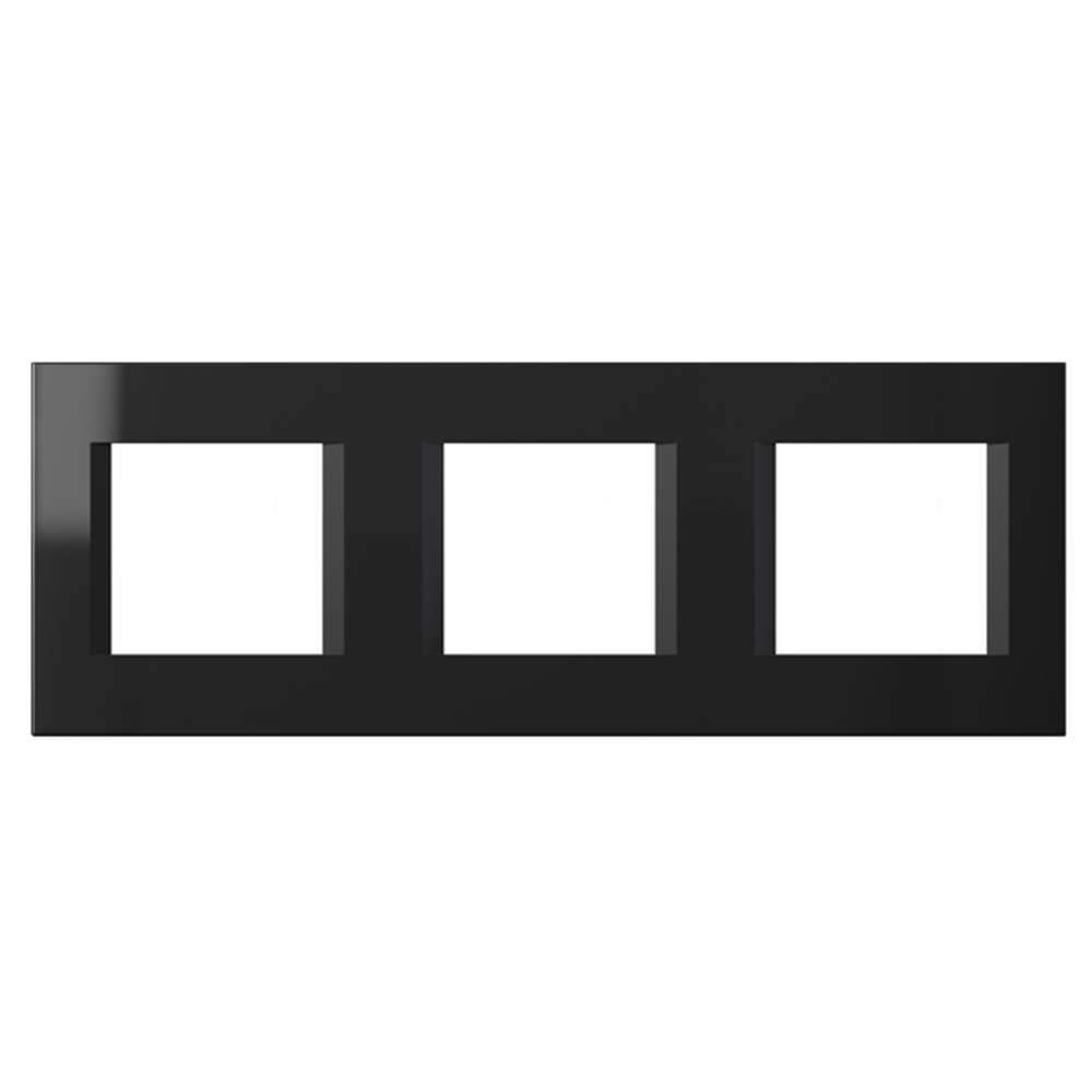TEM - OL26NB Frame 2+2+2M, color Black gloss, Modul
