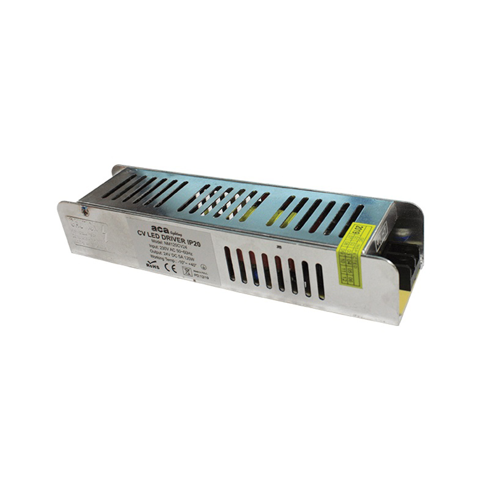 ACA LIGHTING - METAL CV LED DRIVER 120W 230V AC-24V DC 5A IP20 WITH ...