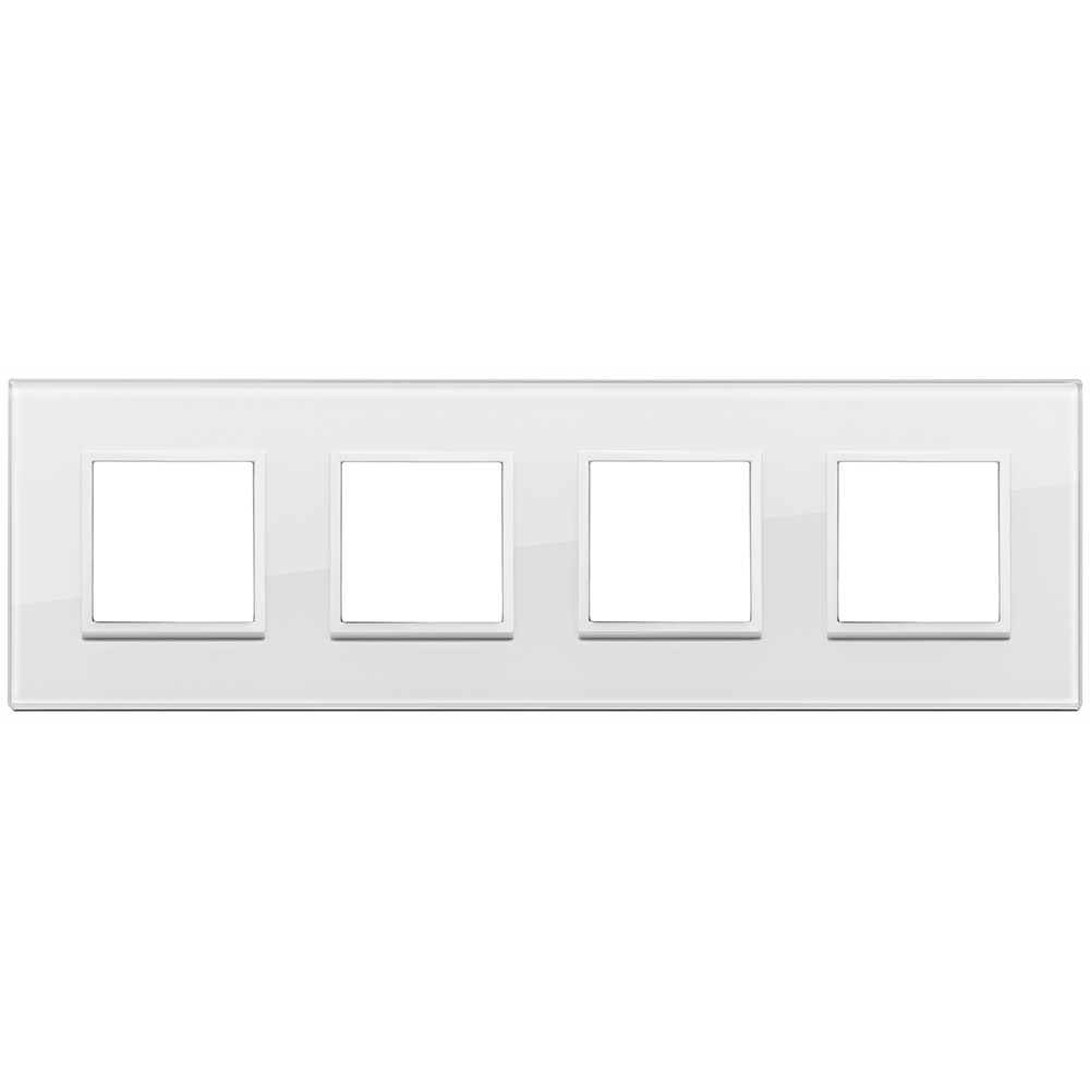 VIMAR - 21669.87 - Plate 8M (2+2+2+2) 71mm totwhite diamond