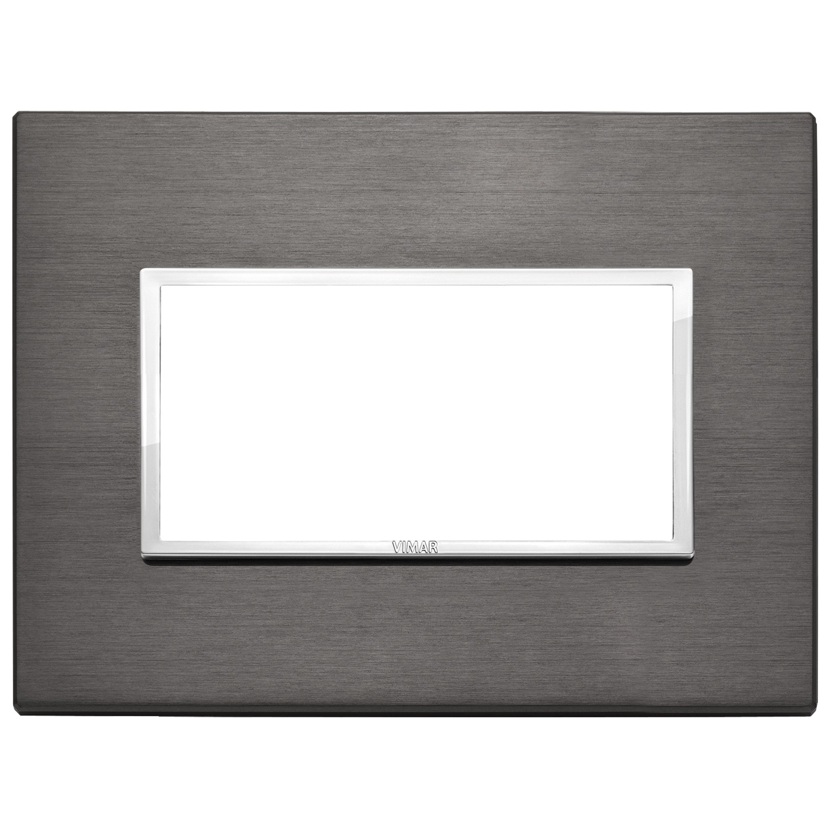 VIMAR - 21654.03 - Plate 4M aluminium lava grey