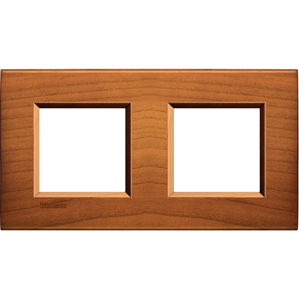BTICINO - LNA4802M2LCA Двойна рамка 2х2М Cherrywood дърво правоъгълна Livinglight