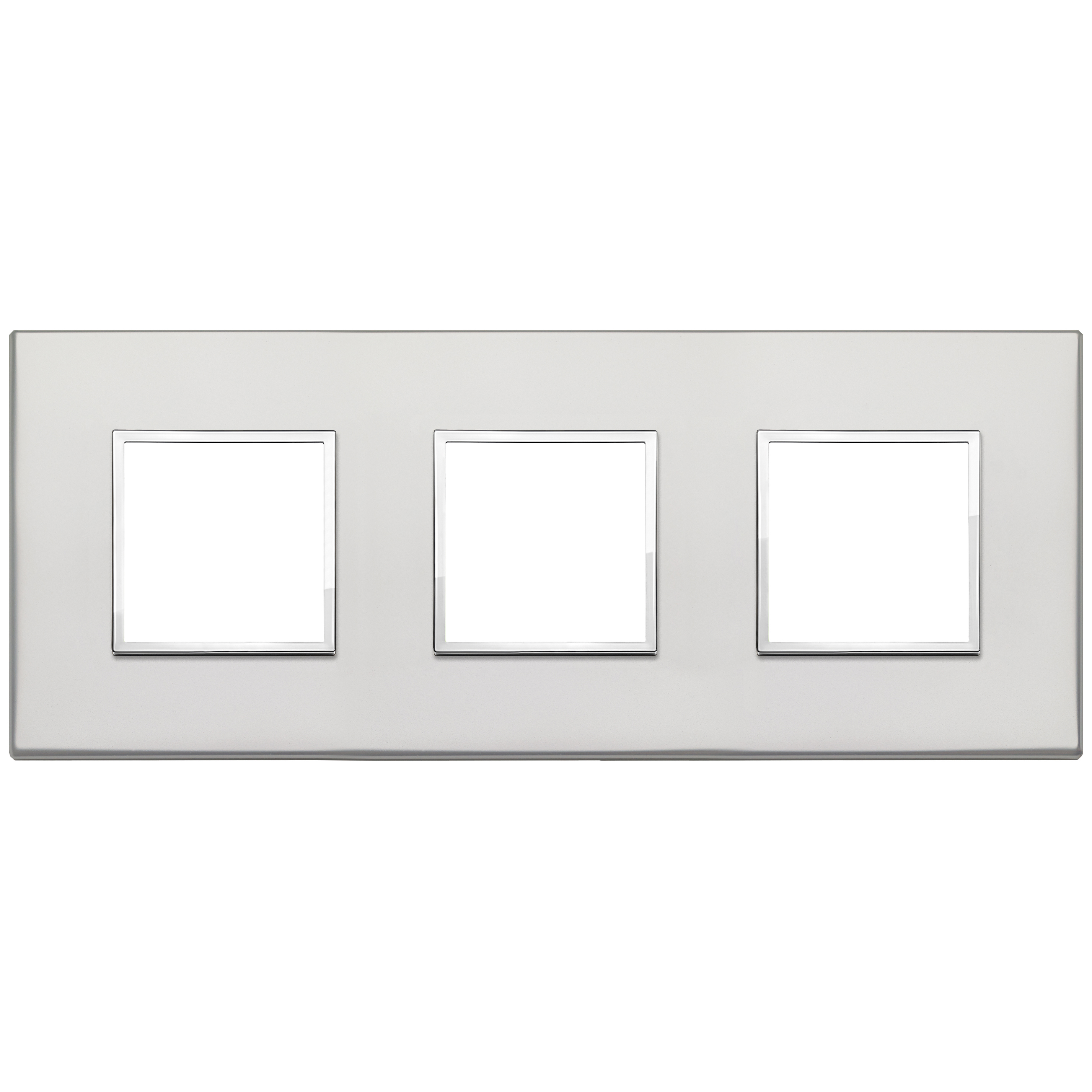 VIMAR - 21644.07.01 - Plate 6M (2+2+2) 71mm silver
