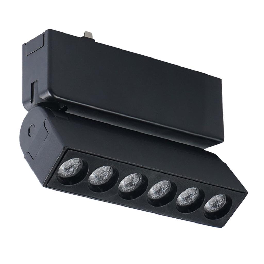 ULTRALUX - LED body magnetic black rail light SMART 6W 24⁰ CCT 48V DC LMST2F6CCT