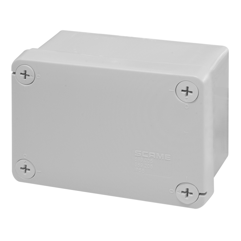SCAME - Junction Box 120х80х50mm IP55, UV, solid walls, screw closure Cubox  689.205