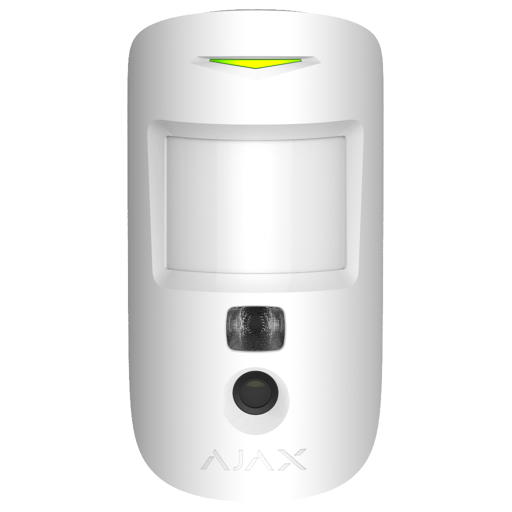 AJAX - Wireless PIR motion detector with visual verification (PhOD), 89°, range 12m @ h=2.4m, IP50, white, MotionCam 39290.120.WH1