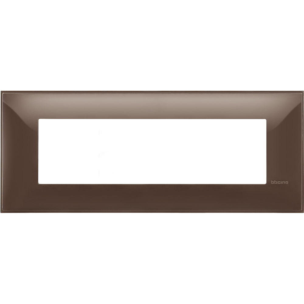 BTICINO - R4807MK cover plate - 7 centered module - Moka
