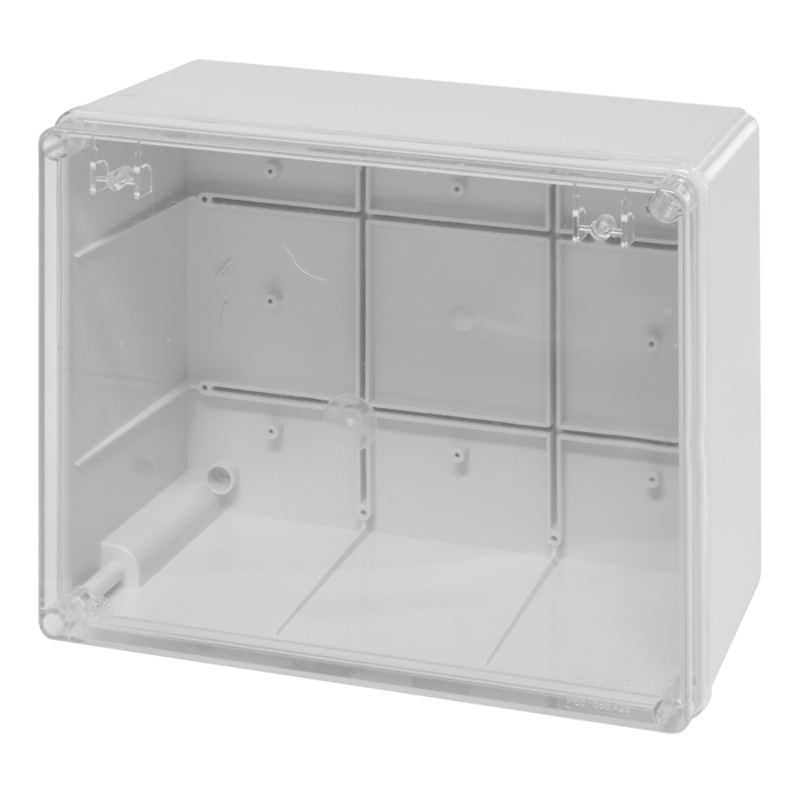 SCAME - Junction Box 240х190х125mm IP56, UV, solid walls, screw closure transparent lid Scabox  686.428